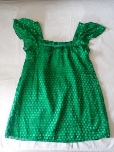 tunika boho style: S (EU 36), Svila, bоја - Zelena — 4