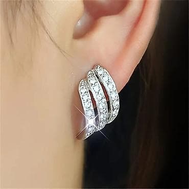 nakit od slonove kosti cena: Minđuše – srebrni ton, različiti dizajni - Model 1: Okrugle minđuše — 7