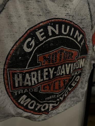 super playboy: Vintage originalni Harley-Davidson top sa cirkonima, kraći kroj — 4