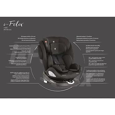 Autosedišta: KIKKA BOO i-FELIX i-Size ISOFIX autosedište, black (Šifra proizvoda — 6