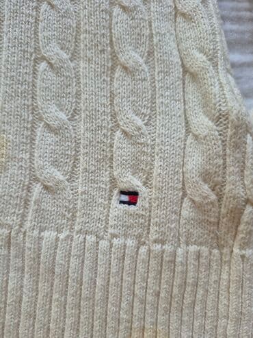 tommy hilfiger d: Tommy Hilfiger džemper, krem/bež boje, sa pletenim “cable knit” — 3