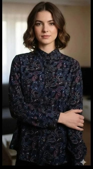 Ženska košulja sa paisley dezenom - Model: dugih rukava, klasičan