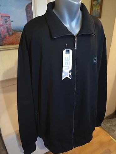 barcelona tech fleece: Novi muski duks sa kragnom u velikom broju Benx 5XL Crni — 3