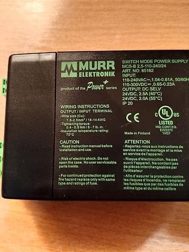 duseci za auto: Murr Elektronik MCS-B 2,5-110-240/24 – impulsno napajanje (Switch Mode — 3
