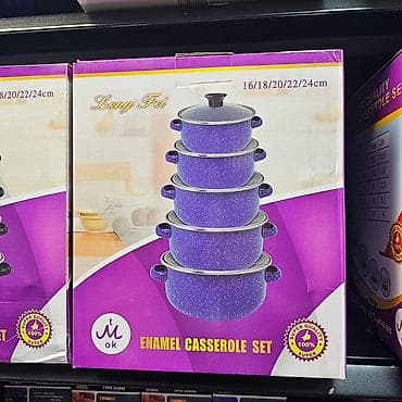 lejzi beg cena: SET 5 ŠERPI 4500 Elegantni crni emajl set – 5 delova ✨ Kuvanje sa — 3