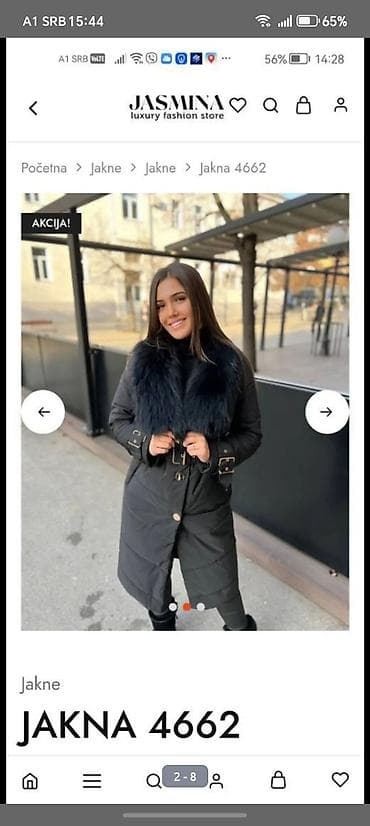 Jasmine, M, Jednobojni, Sa postavom, Krzno