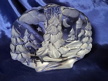ornament staklo: Vaza Walther staklo Nemacka iz 70ih.godina. Blockvase,pun rad — 10