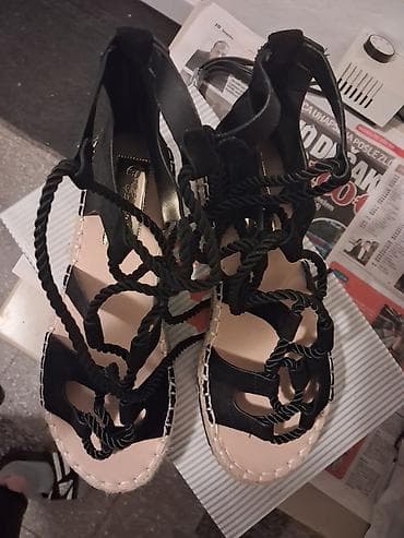 beoshoes sandale: NOVE Ženske sandale sa platformom i vezivanjem oko članka - Boja — 4