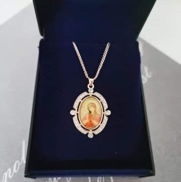 srebrna ogrlica sa krsticem: 1300 — 3