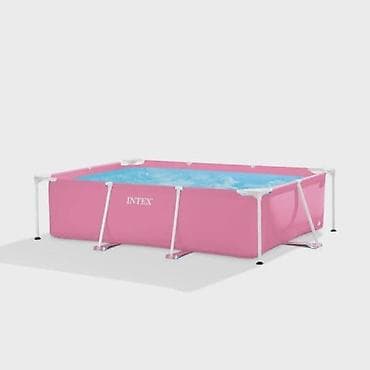 sto za kampovanje uradi sam: 28266 Pink Rectangular Frame bazen 220x150x60 cm Odlikuje se — 1