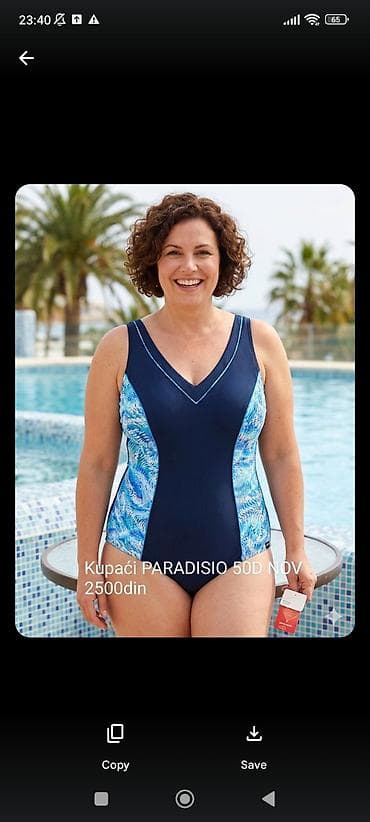 Kupaći PARADISIO 50D NOV! 2 kom. Poliester, elastin Moderan i