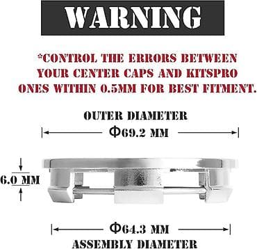 dizalica za: Cepovi za aluminijumske felne Honda. Spoljasnji precnik 69mm — 2