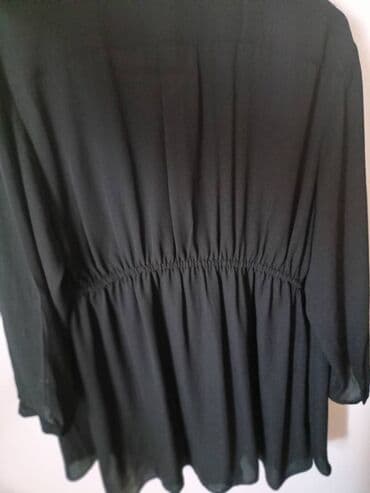 pamučne haljine tunike: H&M, L (EU 40), Poliester, Jednobojni, bоја - Crna — 2