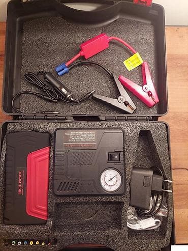 Električni pištolji za lepak: Cena: 5500din Auto starter / power bank / kompresor TM15 16800mAh 12V — 3