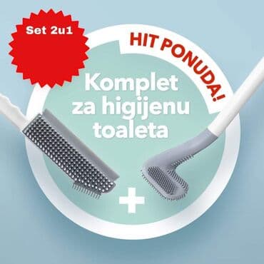 Cena 1099 din Set golf cetka za odrzavanje toaleta + silikonska cetka