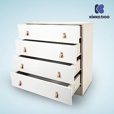 Komode i ormarići: KikkaBoo drvena komoda Elon Beige – elegantna i funkcionalna komoda za — 3