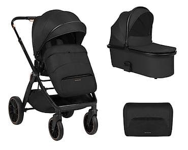 stokke torba za kolica: KIKKA BOO Kolica TIFFANY black set 2u1 sa tvrdom korpom SKU: KKB2 — 2