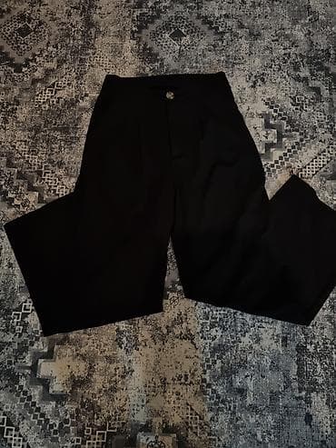 louis vitton patike: Ženske crne elegantne pantalone sa širokim nogavicama. Visoki struk sa — 1