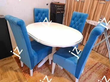 turski stolovi i stolice: Baluster rogovi Dimenzije: 100+30 Cena: 150 e Stolice keder Meblo — 1