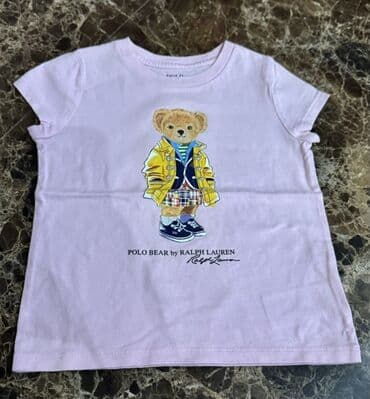 rucno pletene haljine za devojcice: Round neck, Short sleeve, 92 — 1