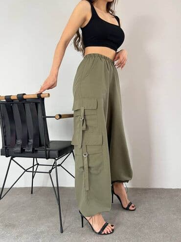 zenske kargo pantalone: S (EU 36), M, L, Kargo — 1