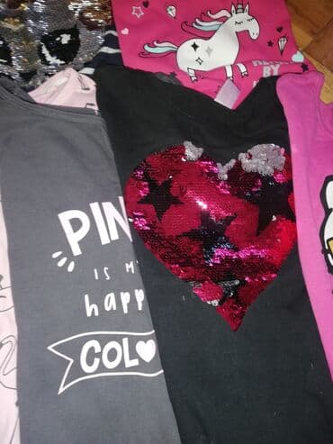 kompleti od tvida: Bluzice vel prvi i drugi red110, treci 110-116 i dve 122-128, H&M — 7
