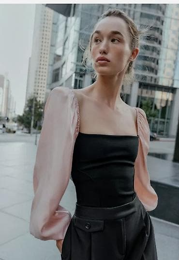 cetanje: ZARA “Princess” bodi - Model: elegantni bodi sa kontrastom materijala — 3