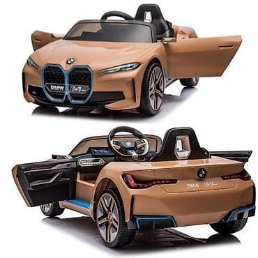 AUTO NA AKUMULATOR BMW i4 – zlatni, 12V 4.5Ah, 2 motora Opis: -