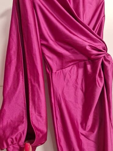 Women's Clothing: M, color - Pink, Cocktail, Long sleeves — 3
