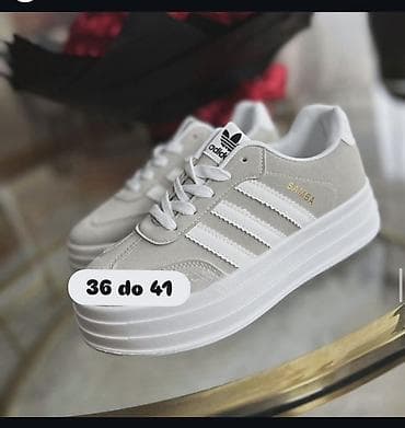 gant patike srbija: Ženske patike inspirisane modelom Adidas Samba, svetlosive boje sa — 1