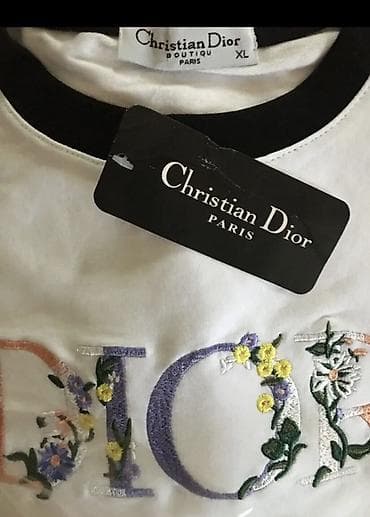 luna bela haljina: Haljina sa kratkim rukavima sa izvezenim logotipom “DIOR” - Model — 2