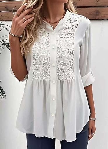 haljine bluz: ✅Ženska bluza sa čipkanim detaljima na prednjem panelu
✅1950 din — 6