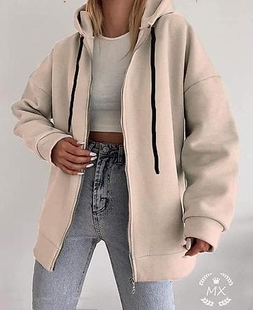 Women's Pants, Jeans, Shorts: Dukserica na raskopcavanje sa kapuljačom. Dostupna samo zuta boja — 1