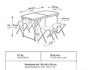 sto i 4 stolice za kuhinju: Sto i stolice za kampovanje rasklopive|set sto rasklopivi Komplet se — 3