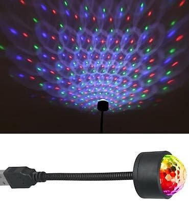 idealan poklon: USB mini disko svetlo – RGB projekcija - Kompaktna LED “disco ball” — 3