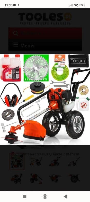 polovne kosilice za travu na benzin: Моторна коса 5.2 КМ НА ТОЧКОВИМА ДЕМОН КОЛИЦА М83107 МАР-ПОЛ Идеалан — 8