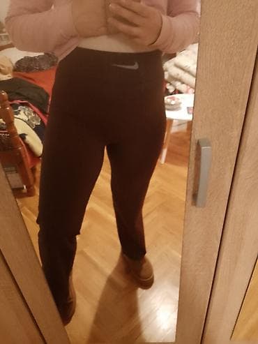 Women's Clothing: Nike ženske pantalone – Dri-FIT, braon - Model: široke nogavice — 6