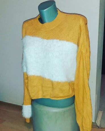 Kape i aksesoari: Mekan topao zuti crop top dzemperic s m vel — 2