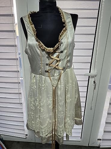 Ostalo: Elegantna ženska haljina/dirndl stil u krem i zlatnim tonovima. - — 1