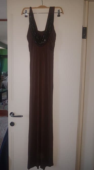 leprsave duge haljine: S (EU 36), color - Brown, Cocktail, With the straps — 1