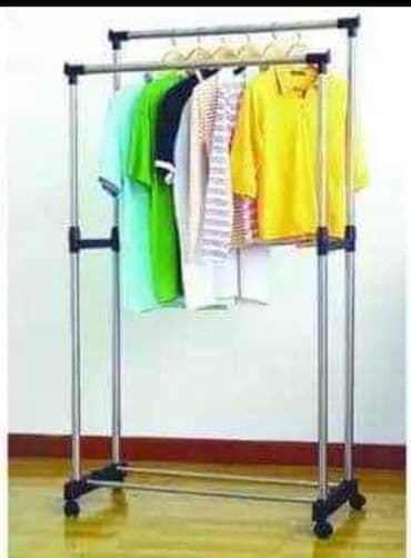 točkići za nameštaj: PONOVO DOSTUPNO Dupli stalak za odecu nosivosti do 30kg,lak za — 3