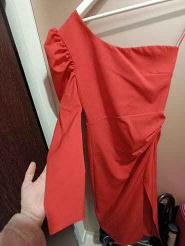 3 decembar duks: S (EU 36), color - Red, Evening, Other sleeves — 4