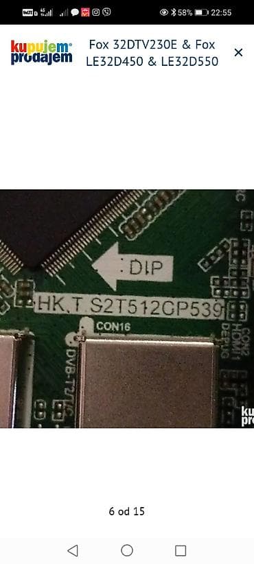 daljinski za tv sharp aquos: Fox 32DTV230E, Fox LE32D450 i Fox LE32D550 – delovi za televizore 32" — 7