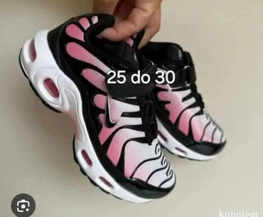 nike tn patike cena: - Dečje patike za svakodnevno nošenje - Dizajn: roze-belo-crne sa — 1
