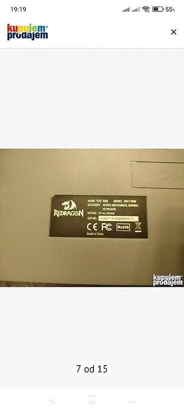 gigatron maticne ploce: Mala Redragon gejmerska tastatura za kompjuter
Ispravna, sa kablicem — 8
