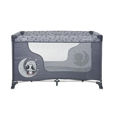 Kreveci: LORELLI Prenosivi krevetac Moonlight 1 nivo – Cool Grey Pandas (2023) — 3