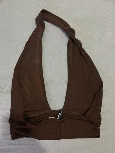 majica s: H&M, S (EU 36), Jednobojni, bоја - Braon — 2
