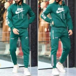 Homesuits: Set, 2XL, 3XL, L, Nike, color - Green, Cotton — 1