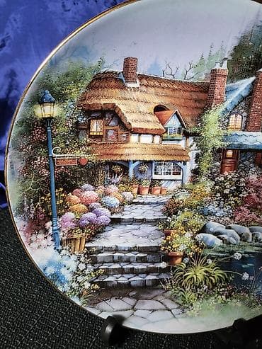 Slike i ramovi: Dekorativni engleski tanjir iz 90ih.Kostani porcelan.Andres Orpinas — 5