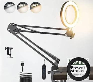 mali ramovi za slike: LED lupa lampa sa pantograf ramenom i štipaljkom za sto - Uveličanje — 5